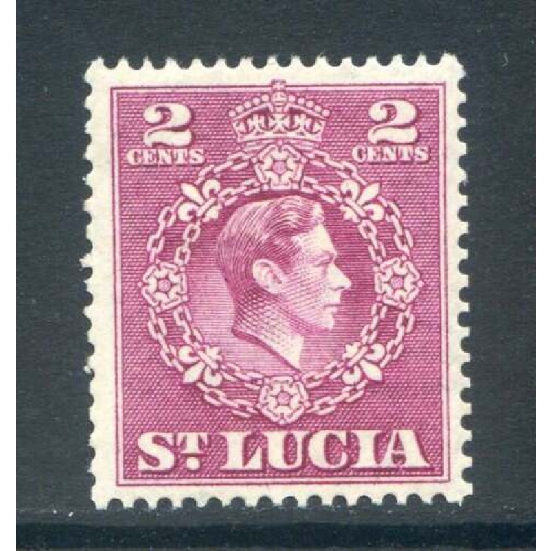 St Lucia 2c Magenta SG147a Mounted Mint