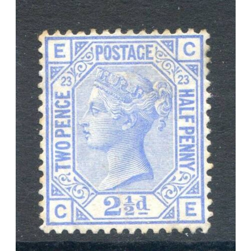 QV 2 1 2d Blue SG157 Plate 23 Unused No Gum