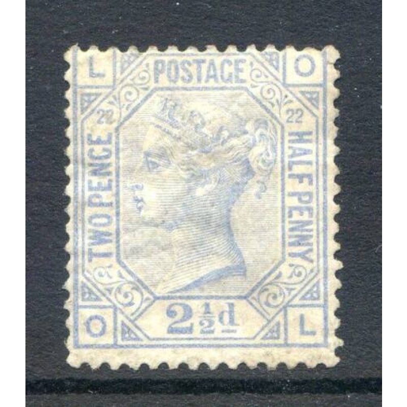 QV 2 1 2d Blue SG157 Plate 22 Mounted Mint (Faded)