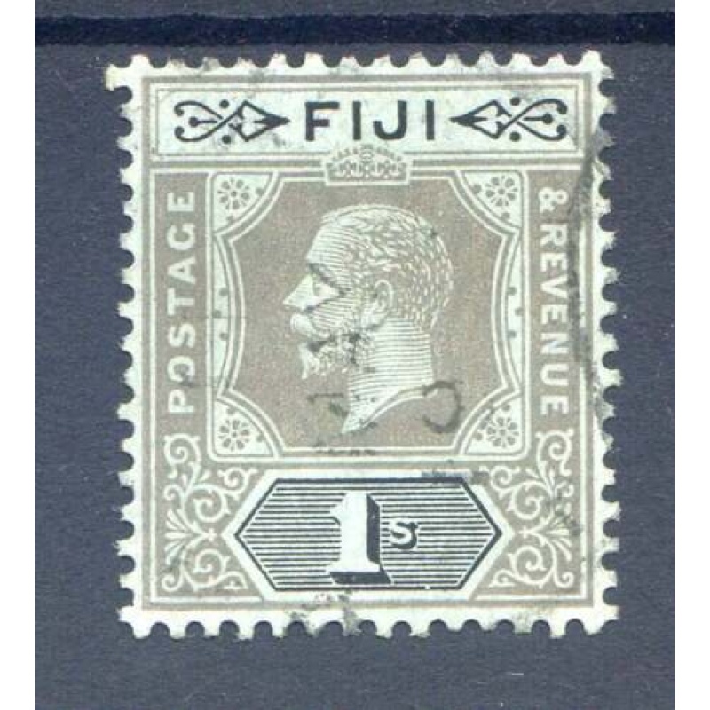 Fiji 1 - Black Green on Emerald Back SG134c Used