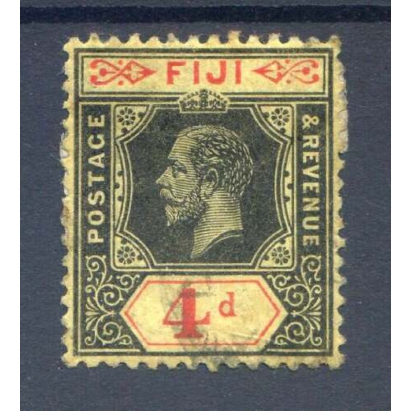 Fiji 4d Black and Red Yellow SG131 Fine Used