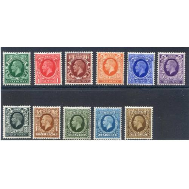 KGV Photogravure Set SG439 449 Mounted Mint