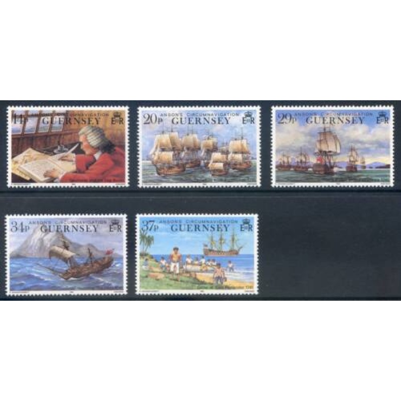 Guernsey 1990 Ansons Circumnavigation set SG496 500 Unmounted mint