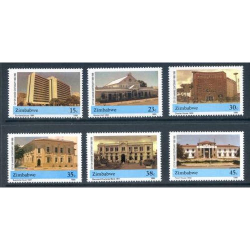 Zimbabwe 1990 Centenary of Harare set Unmounted Mint