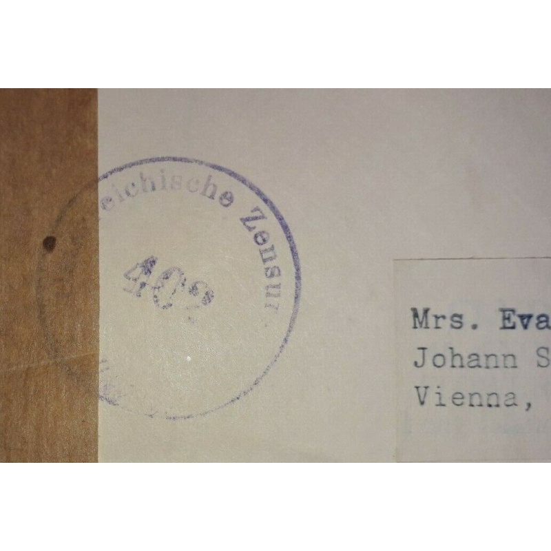 ISRAEL COVER 1951 FROM LOOS SDE TUFA AIRMAIL TO AUSTRIA CENSORED TAXED ARRIVAL