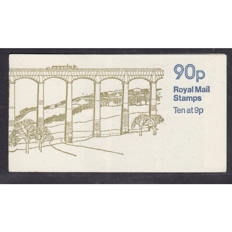 FG3b 1978 Llangollen  90p Folded Booklet - top 2 left stamps trimmed perfs