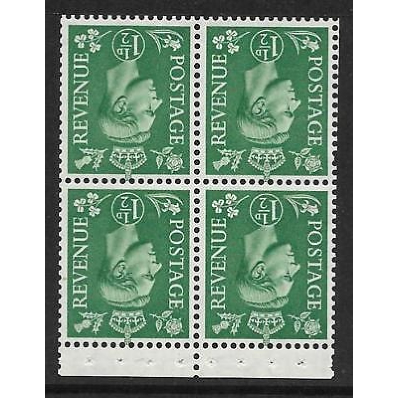 QB27b perf type P -1d Pale Green Booklet pane UNMOUNTED MINT