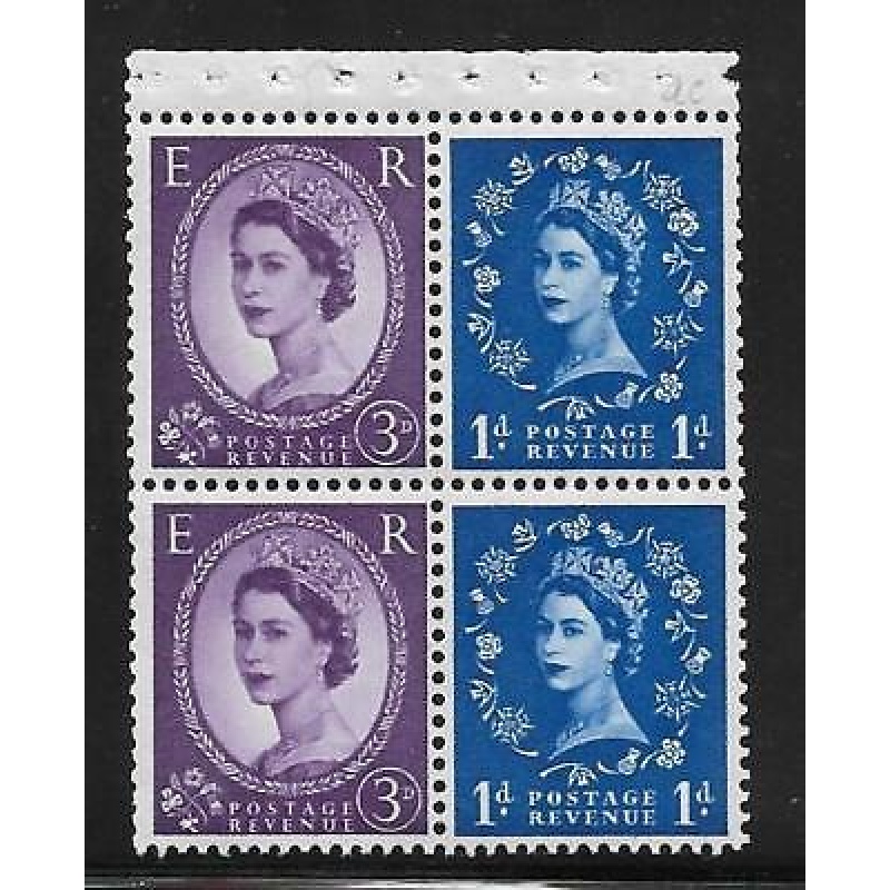 SB36 Wilding booklet pane Crown Left perf type AP UNMOUNTED MNT MNH