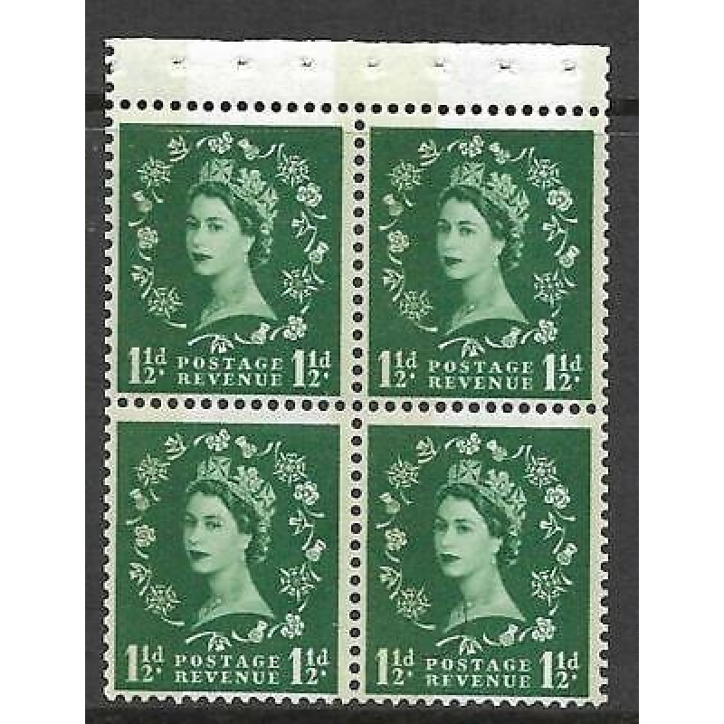 SB74a Wilding booklet pane Blue Phosphor perf type AP UNMOUNTED MNT MNH