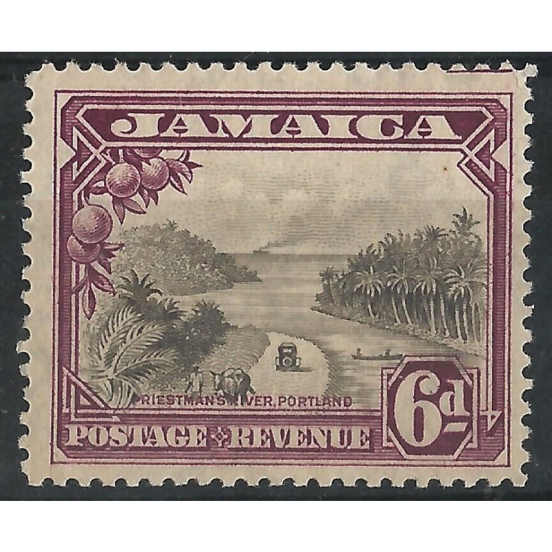 JAMAICA Sg113 - 1932 6d Grey-Black  Purple MM