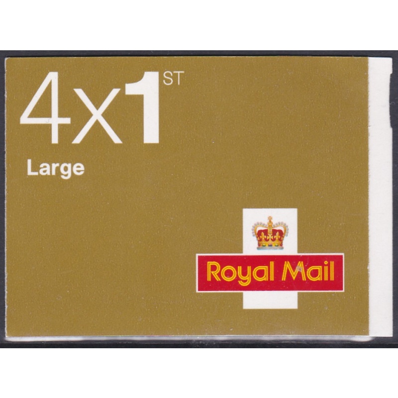 RB2 4 x 1st class Large stamps barcode booklet - Self Adhesive MINT MNH - Cyl W2