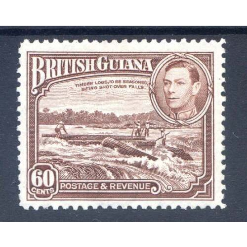 British Guiana 60c Red Brown SG315 Mounted Mint