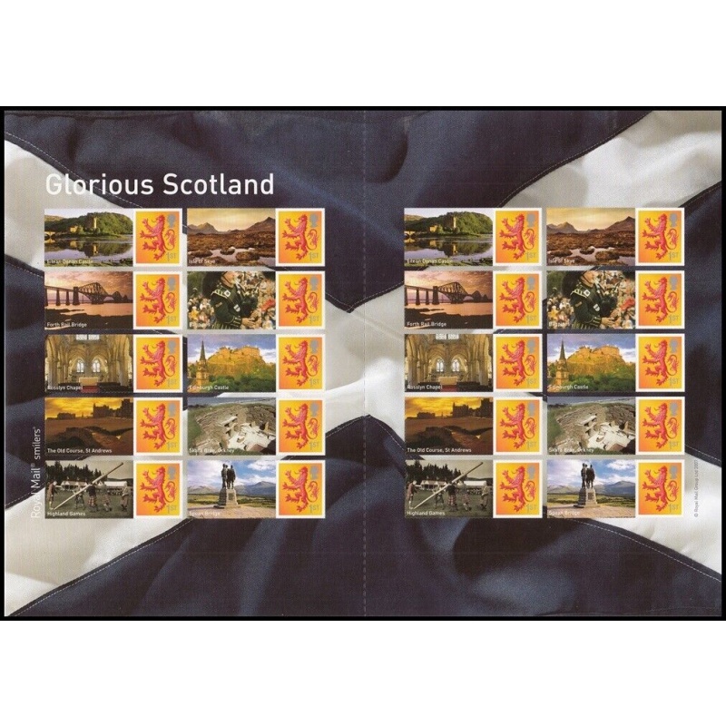 LS44 GB 2007 Glorious Scotland Smiler sheet UNMOUNTED MINT MNH