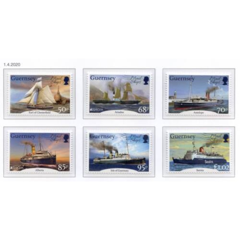 Guernsey 2020 Postal Routes Set SG1823 1828 Unmounted Mint