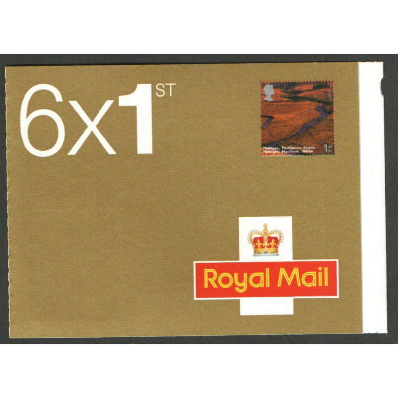 PM14 2004 British Journey - Wales 6 x 1st Self Adhesive Booklet - No Cylinder