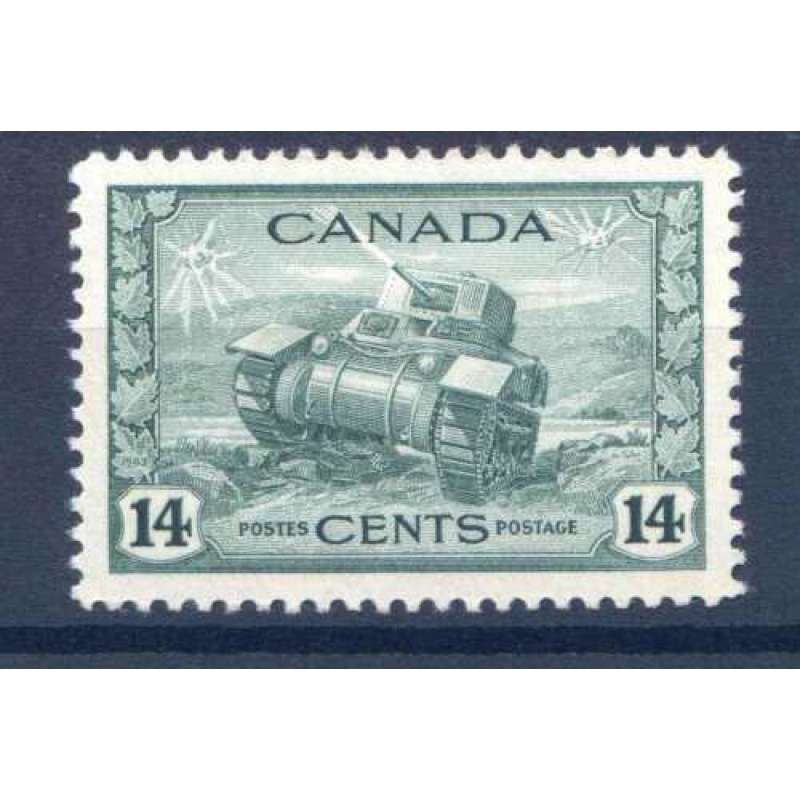 Canada 14c Dull Green SG385 Mounted Mint