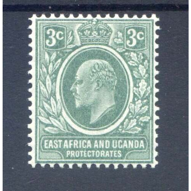 East Africa  Uganda Protectorate 3c Grey Green SG35 Mounted Mint