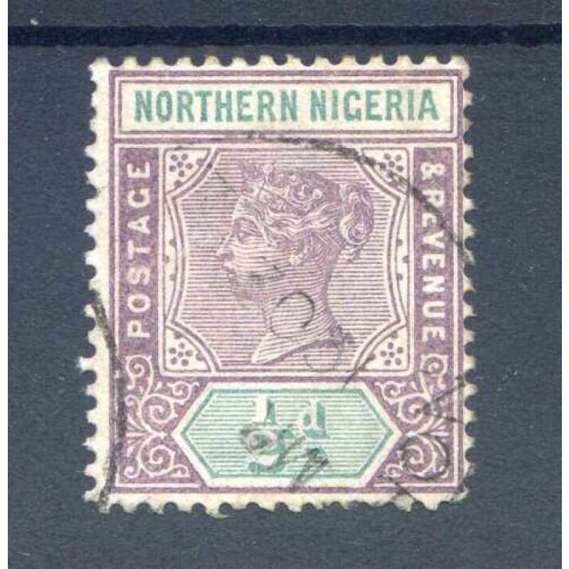 Northern Nigeria 1 2d Dull Mauve  Green SG1 Fine Used