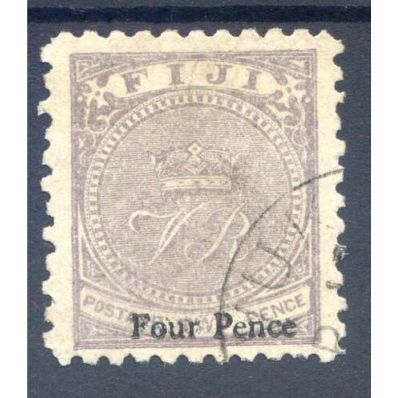 Fiji 4d On 2d Dull Purple SG42a Fine Used