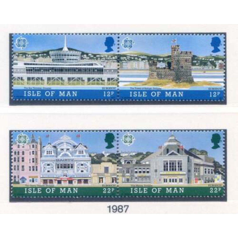 1987 Isle of Man SG344 SG347 Architecture Set Unmounted Mint