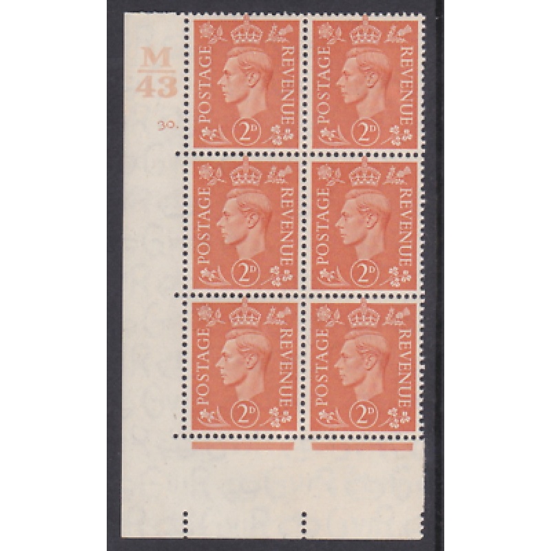 2d Orange Cylinder Control M43 30 Dot perf 5 (E I) UNMOUNTED MINT MNH