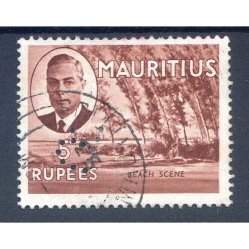 Mauritius 5r Red Brown SG289 Fine Used