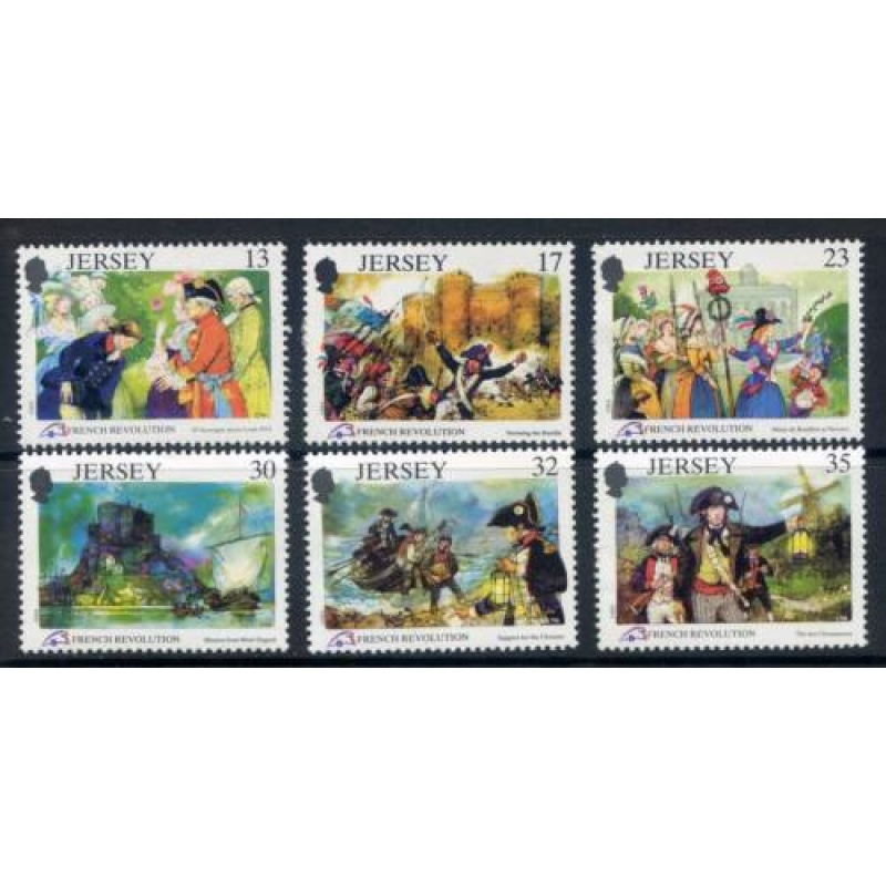 Jersey 1989 French Revolution Set SG501 506 Unmounted mint