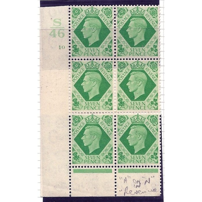 Sg 471c Q23c 7d Green with Broken N in Revenue variety UNMOUNTED MNT