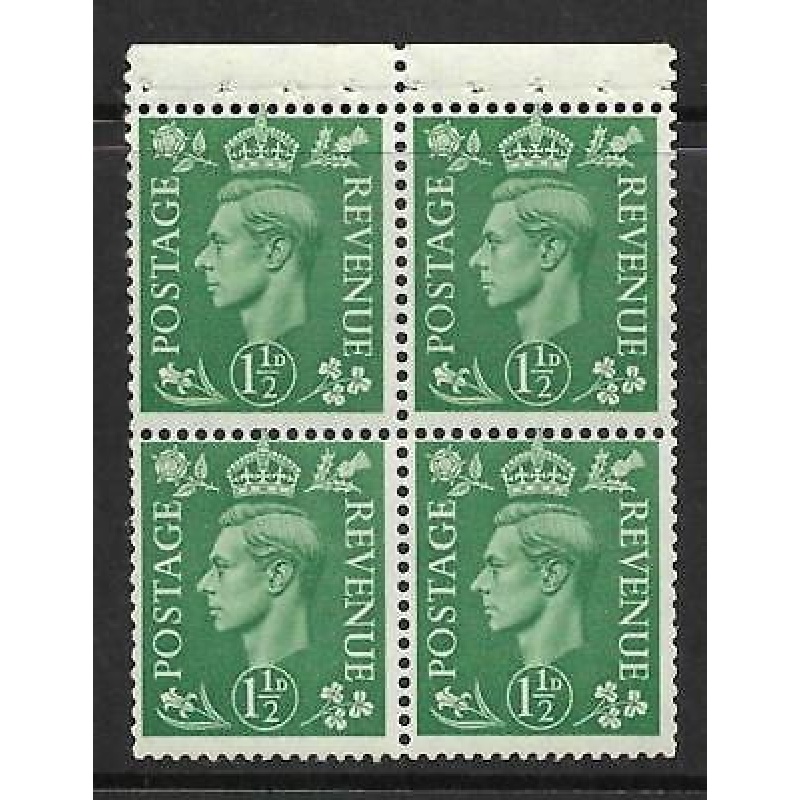 QB27 perf type P -1d Pale Green Booklet pane UNMOUNTED MINT MNH