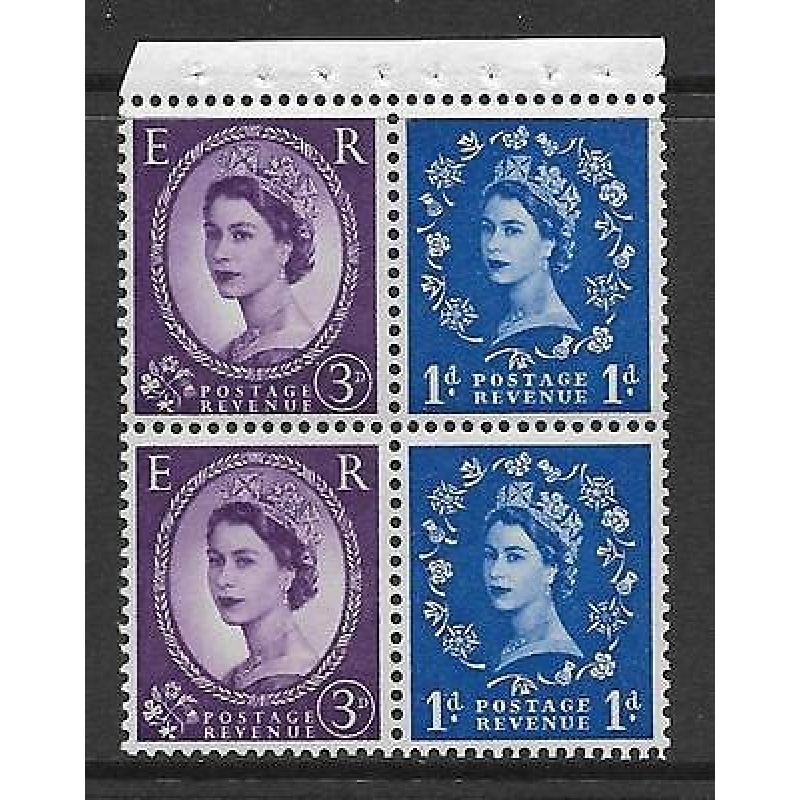 SB51 Wilding booklet pane Violet Phos S W Left perf type I(v) UNMOUNTED MNT MNH