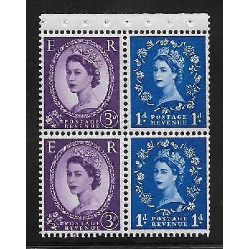 SB36 Wilding booklet pane Crown Left perf type AP UNMOUNTED MNT MNH