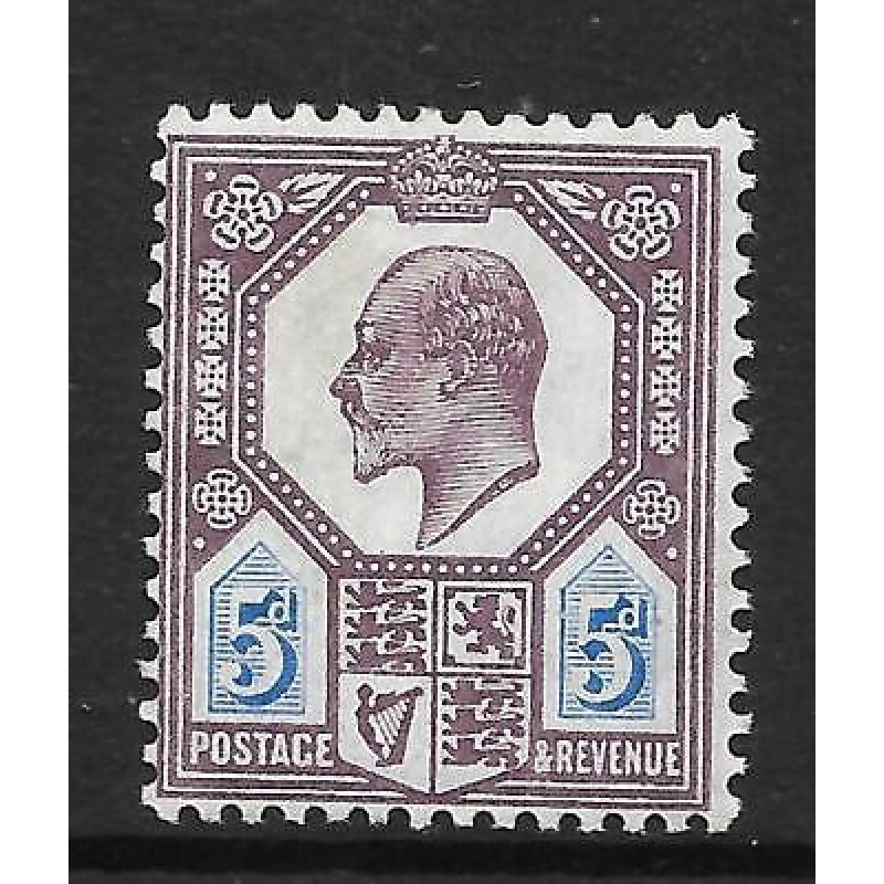 Sg 243a Spec M29(2) 5d Slate Purple  Ultramarine Chalky De La Rue U M