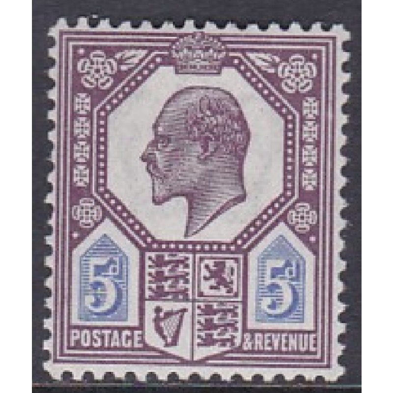 M30(5)var 5d Deep Plum And Cobalt Blue fluorescent Somerset House UNMOUNTED MINT