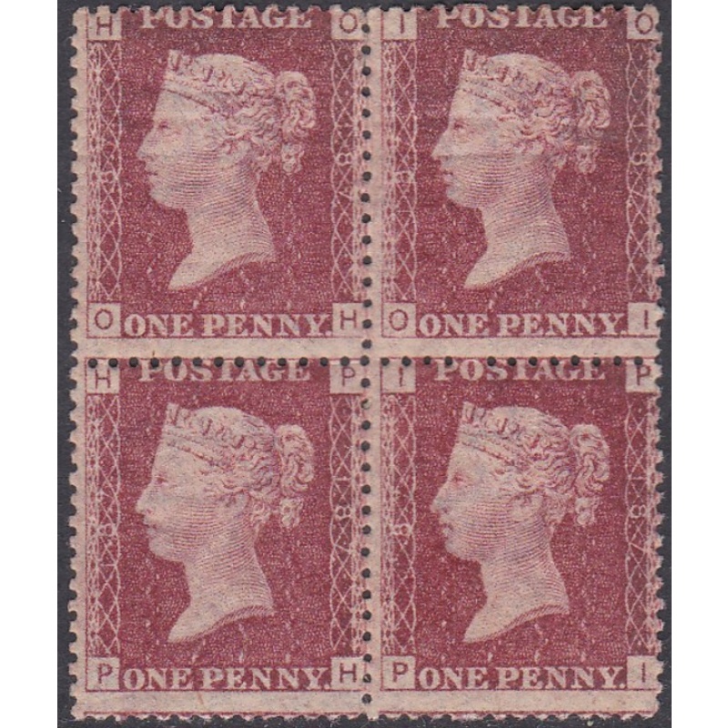 Sg43 1d plate 187 Block of four ALL UNMOUNTED MINT