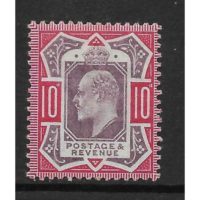 Sg 254 Spec M42(1) 10d Dull Purple  Carmine De La Rue UNMOUNTED MINT