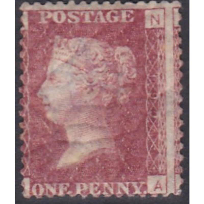 1858 Sg 43 1d Penny Red plate 199 Lettered N-A m m toned