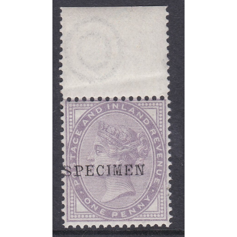 Sg170 1d Lilac Specimen overprint die I(1) 14 dots Unmounted Mint