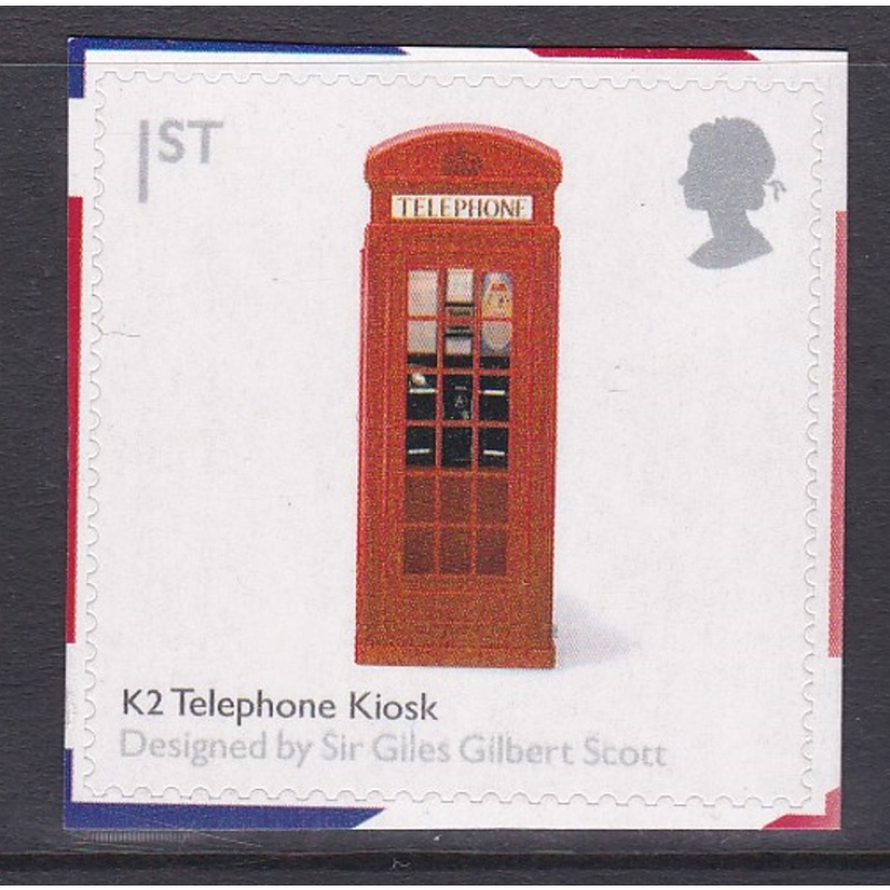 PM16 2009 Sg2911 Telephone Kiosk 1st class stamp out of booklet - self adhesive