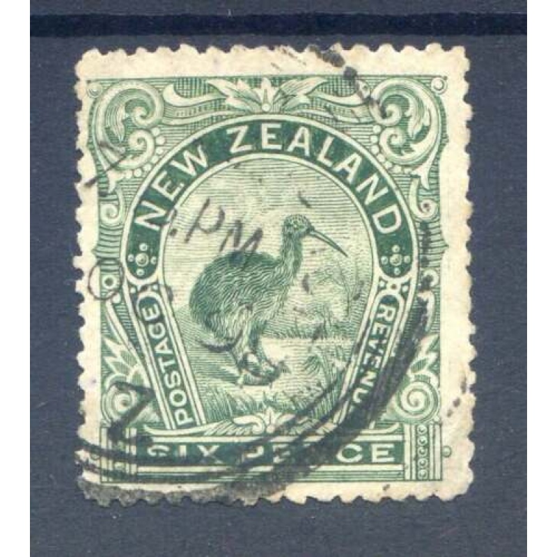 New Zealand 6d Green SG254 Good Used