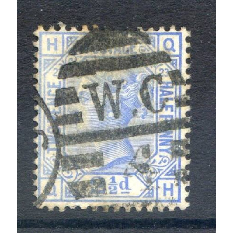 QV 2 1 2d Blue SG157 Plate 23 WC4 Cancel