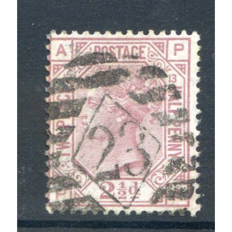 QV 2 1 2d Rosy Mauve SG141 Plate 13 Fine Used 23 Cancel