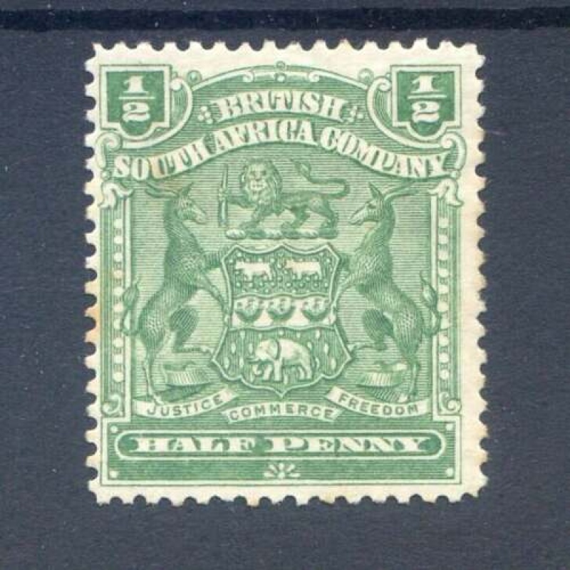 Rhodesia 1 2d Dull Bluish Green SG75 Mounted Mint