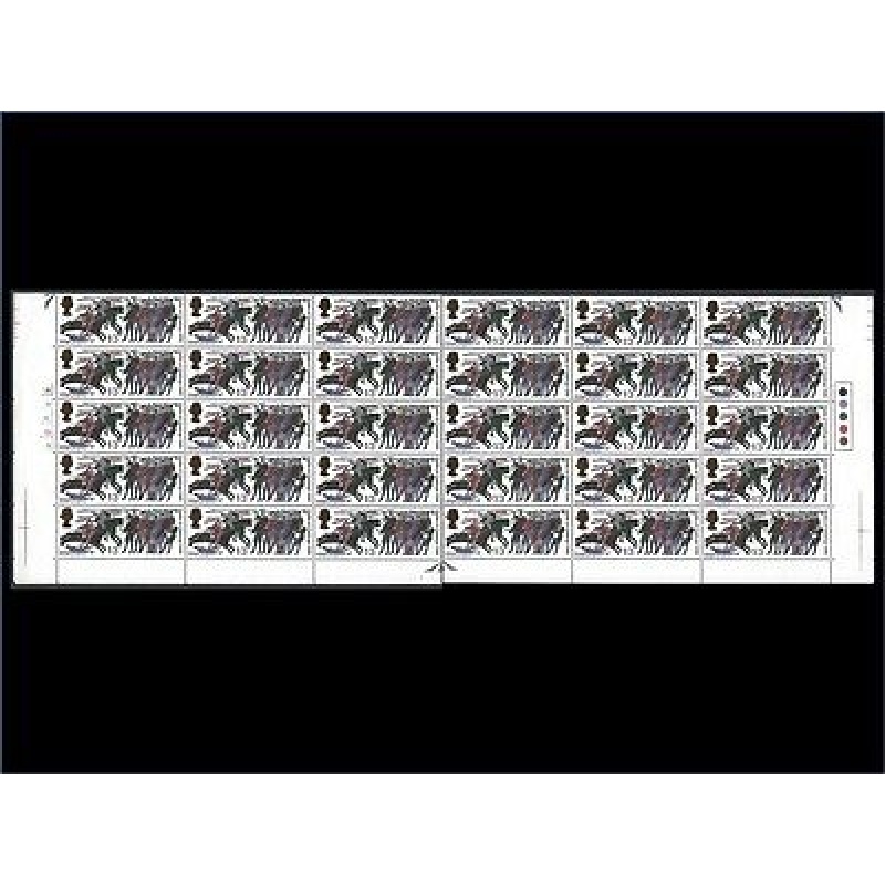 1966 Hastings 1 3 Ord Cylinder 1A1E 1 2 Sheet With Listed Club Flaw - MNH