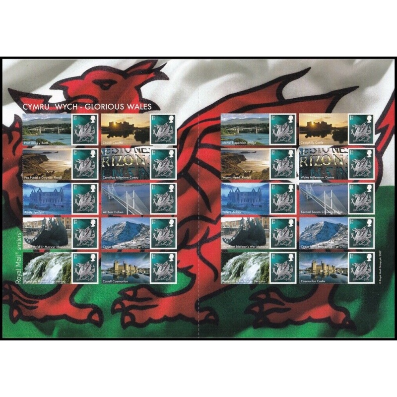 LS37 GB 2007 Glorious wales Smiler sheet UNMOUNTED MINT MNH