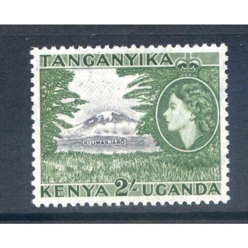 Kenya Uganda  Tanganyika 2 - Black  Green SG177 Mounted Mint