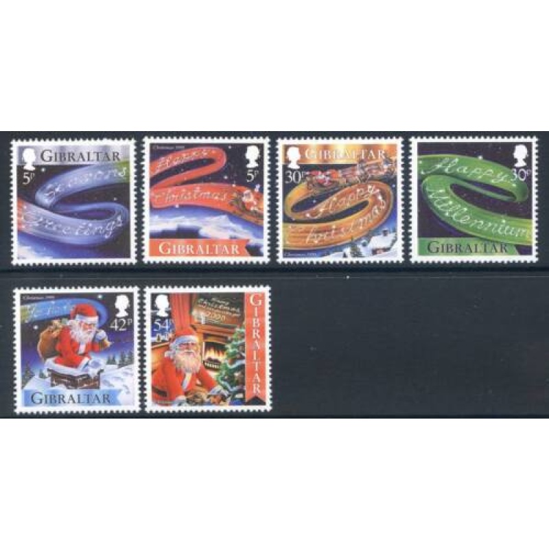 1999 Gibraltar Christmas Set SG897 902 Unmounted Mint