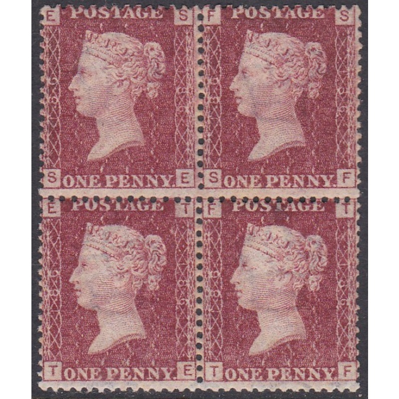 Sg43 1d plate 186 Block of four 1 x M M 3 x UNMOUNTED MINT