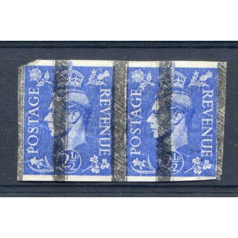 KGV1 2 1 2d Ultramarine Imperf Pairblock 4 with Training Bars Mounted Mint