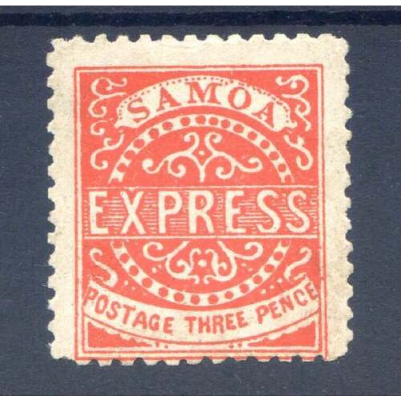 Samoa 3d Vermillion SG11 Mounted Mint (No Gum)