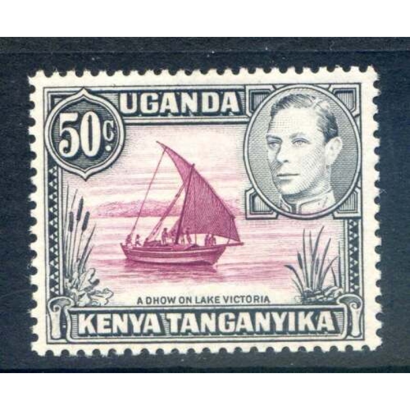 Kenya Uganda  Tanganyika 50c Purple  Black SG144e Mounted Mint